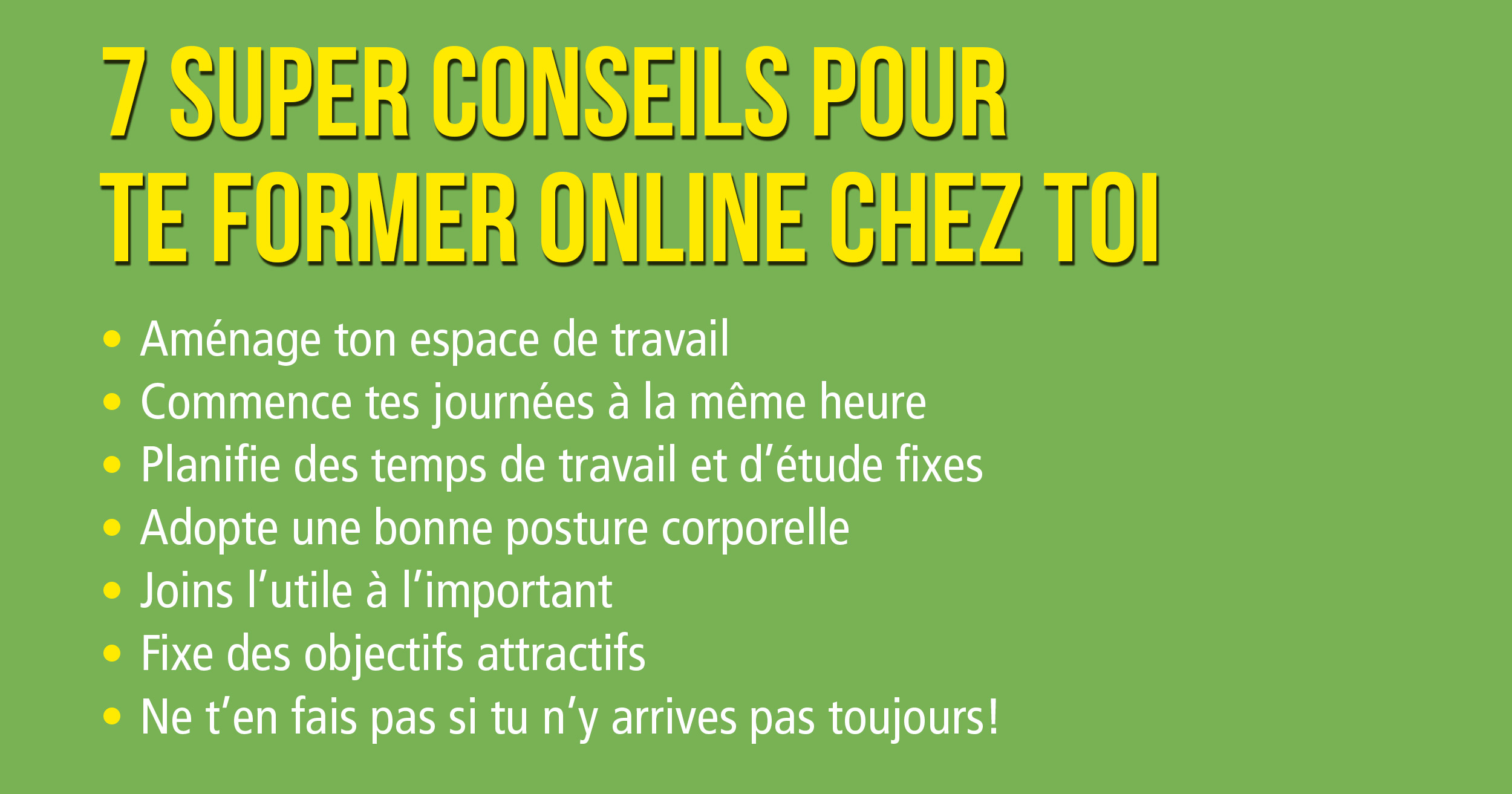 7 super conseils pour étudier online chez toi
